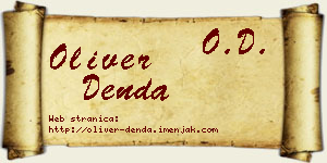 Oliver Denda vizit kartica